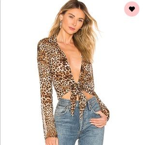 Super Down Animal Print Blouse